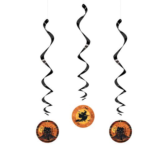Witch Halloween Hanging Swirls Full Moon Halloween Party Decorations